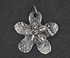 Sterling Silver Artisan Layered Flower Pendant, (AF-179)